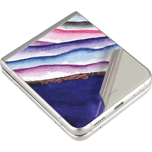Violet Watercolor Geode Galaxy Z Flip3 5G Skin